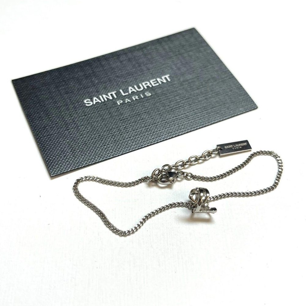 Saint Laurent Paris YSL Logo Link Bracelet